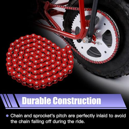 60 Tooth Rear Sprocket 420 Chain Kit for Mini Bike CT200U CT100U - color: Silver