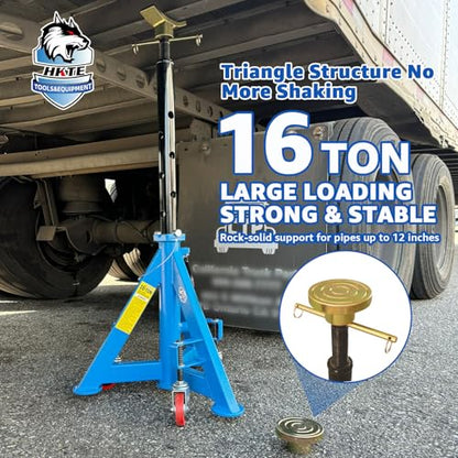 HKTE Heavy Duty Jack Stand, 35,000 lb Rated, 26-40.9 in, Wheels for Trucks - color: JACK STANDS 35000LB