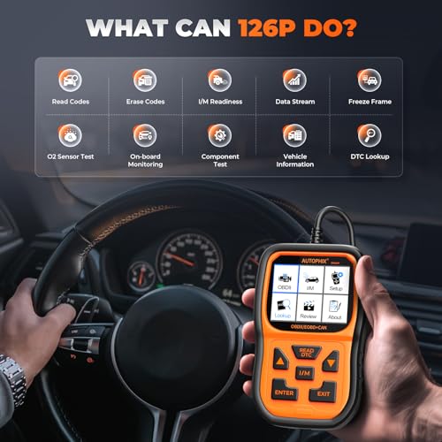AUTOPHIX OM126P OBD2 Scanner, Check Engine Light Code Reader for OBD2 Cars - color: Orange