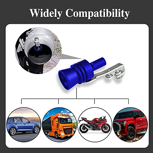 2PCS Car Turbo Whistle, Aluminum Alloy Universal Turbo Whistle - color: Blue