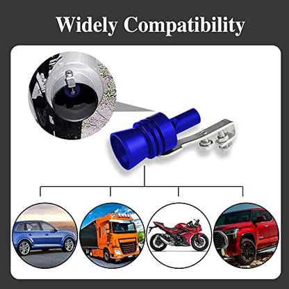 2PCS Car Turbo Whistle, Aluminum Alloy Universal Turbo Whistle - color: Blue