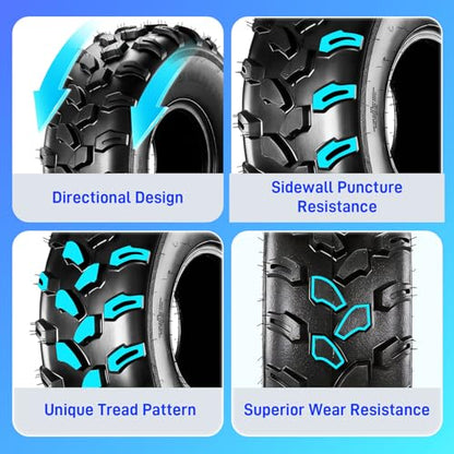 19x7-8 ATV Tires,6PR All-Terrain Tires,Tubeless,Pack of 2 - size: 19x7x8