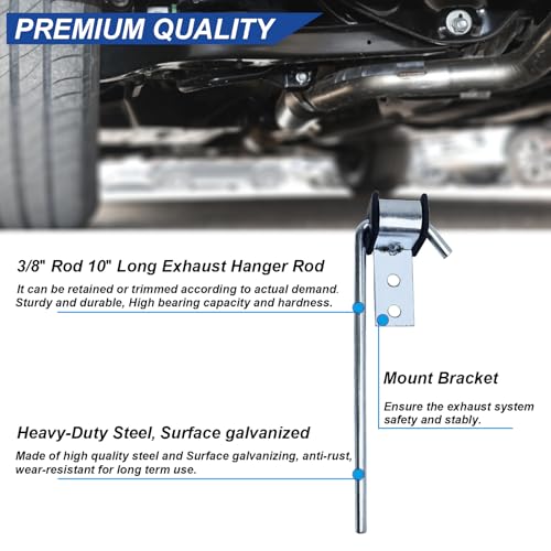 4Pcs Universal Heavy Duty Exhaust Hanger Rod