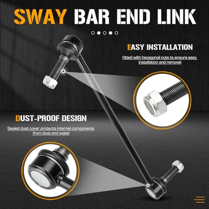 Front Struts Assembly Shock Absorber Sway Bar Links Kit Fit for Ford Explorer 2011 2012 2013(Only FWD), Replace 172620 172621 K750616 K750617 (4Pcs)