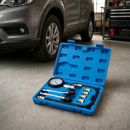 8-Piece Engine Compression Tester Kit, 0-300 PSI