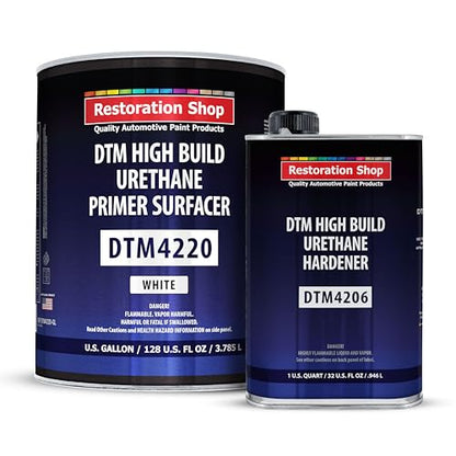 1.25 Gallon 2K High Build Primer Automotive Paint Kit - 1 Gal. White - color: White, size: 128 Fl Oz (Pack of 1)