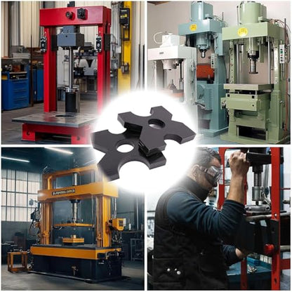 2 Pack Arbor Press Plate 20 Ton and 32 Ton Shop Press Plates AR400F Metal Material 1"X 5"X 5" H Frame Thickened Hydraulic Shop Press Plate Tool with 5 Notch - size: 1 x 5 x 5 inch