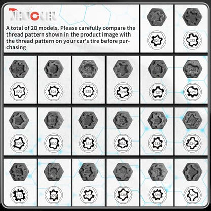 22PCS Wheel Locking Nut Key Kit Compatible with VW VAG Volkswagen - size: Kit 22 pieces