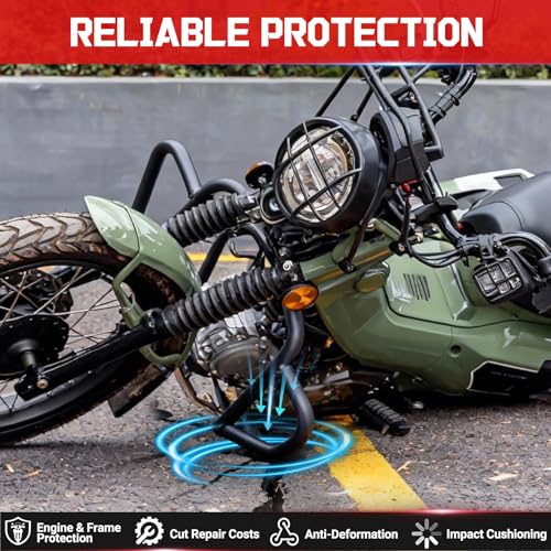 WOLFLINE Motorcycle Crash Bar for Trail 125 CT125 Hunter Cub 125 2020-2026 - size: Large