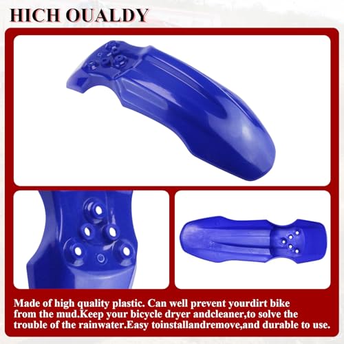 Plastic Front Wheel Mud Guard Motorcycle Fender Protector Blue - color: Blue