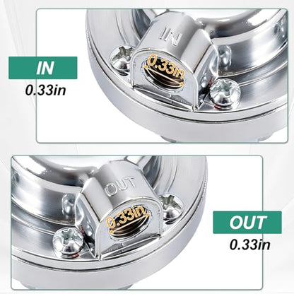 1-5 PSI Carb Fuel Pressure Regulator Kit Universal Adjustable for Carburetor Engine with 1/4 5/16 3/8 Fittings FPR