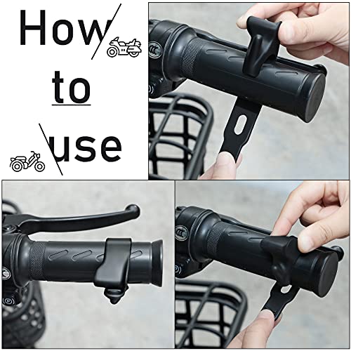 Frienda 4 Pcs Motorcycle Throttle Assist, Cruise Control Grip Holder Black