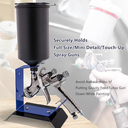 Paint Gun Holder, HVLP Spray Gun Stand, Benchtop & Wall Mount