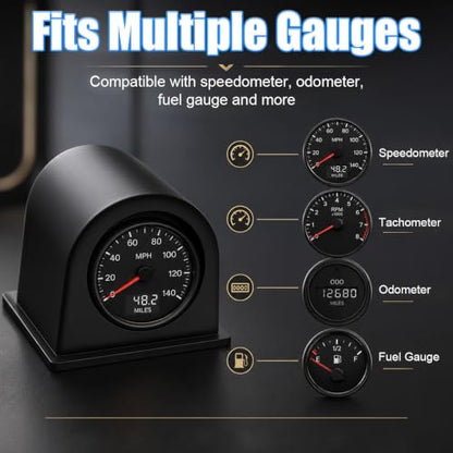 Universal 2" 52mm Single Hole Dashboard Gauge Pod Holder - size: 1Mount