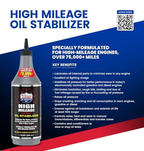 Lucas Oil 10118 High Mileage Oil Stabilizer - 1 Quart