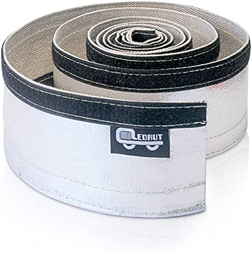2 Pcs Heat Shroud Sleeve Aluminized Sleeving with Hook&Loop Closure 3/4" I.D.x 10FT with 20PCS Stainless Steel Cable Metal Ties and 1Pair of Operating Gloves - size: 2*3/4"I.D.x 10FT