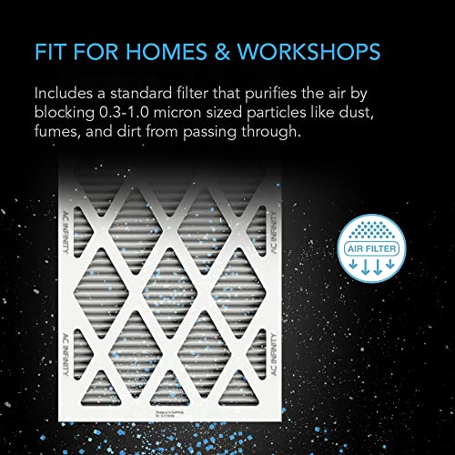 AC Infinity Inline Filter Box 4" with High Efficacy Filter - size: 4" Duct Opening