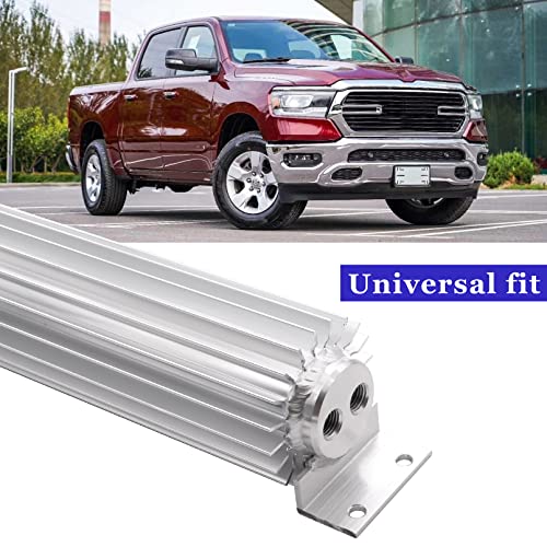 Universal 18" Dual Pass Aluminum Finned Transmission Oil Cooler - size: 18" Oil Cooler