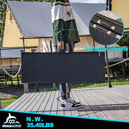 WHALEMOTOR Black Portable Wheelchair Ramp, 6FT No-sew Non-Slip Aluminum Wheelchair Ramp, Folding Portable Wheelchair Ramps for Home, Weight Capacity Up to 800LBS, Loading Dock Plates - size: 6FT Using height 6-18"