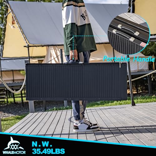 WHALEMOTOR Black Portable Wheelchair Ramp, 6FT No-sew Non-Slip Aluminum Wheelchair Ramp, Folding Portable Wheelchair Ramps for Home, Weight Capacity Up to 800LBS, Loading Dock Plates - size: 6FT Using height 6-18"