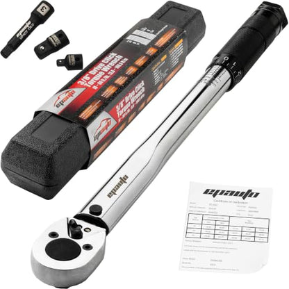 EPAuto 3/8-Inch Drive Click Torque Wrench 10-80 Ft-lb./ 13.6-108.5 Nm - size: 3/8 Inch Drive (10-80 ft.-lb.)