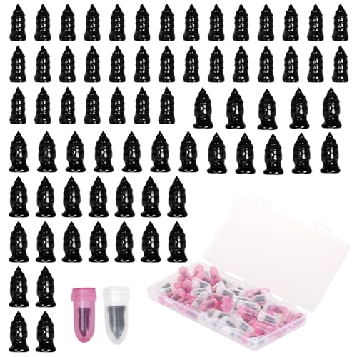 Marrywindix 70 Pcs Tire Repair Rubber Nails Kit Spiral Self-Tapping Screw Plugs Two Sizes Self Service Fast Tool for Car Motorcycle Truck Tractor Puncture Patching Solution