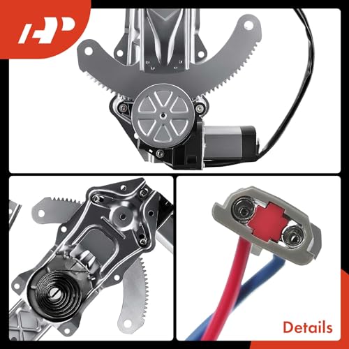 A-Premium Front Driver Side Power Window Regulator with Motor (2-Pin) - size: Front Driver Side