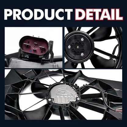 KELOKE Engine Radiator Cooling Fan Assembly Compatible with Jeep & Chrysler - size: 68197298AB
