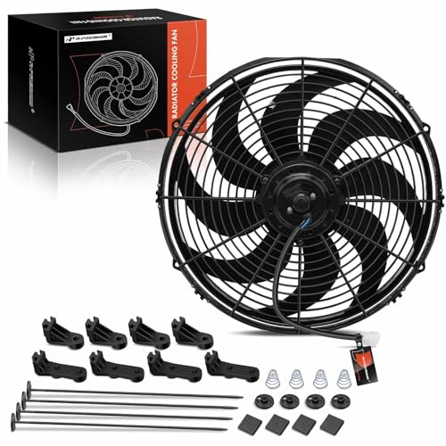 A-Premium 16'' 16 inch Slim Universal Electric Cooling Fan Assembly - style: 16 inch