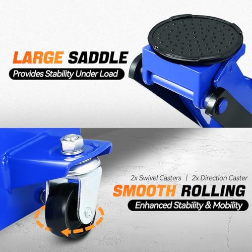 Auto Dynasty 4Ton Low Profile Floor Jack, Heavy Duty w/Dual Pistons, Blue - color: Blue, size: 4T Dual Pump