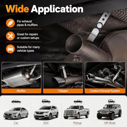 Geetery 2 Pcs Universal Exhaust Hangers Muffler Hanger, Open Style, Silver - color: Silver, size: Open Style