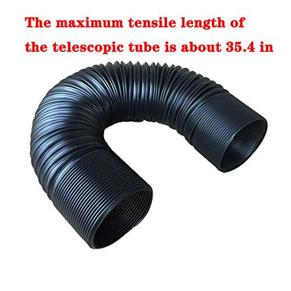 Universal Induction Pipe Hose Kit Intake Air Filter, Universal Car 3" Carbon Fibre Cold Air Filter Feed Enclosed Intake Induction Pipe Hose Kit