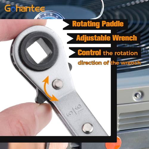 Refrigeration Ratchet Wrench 4 Different Sizes 1/4 x 3/16 x 3/8 x 5/16