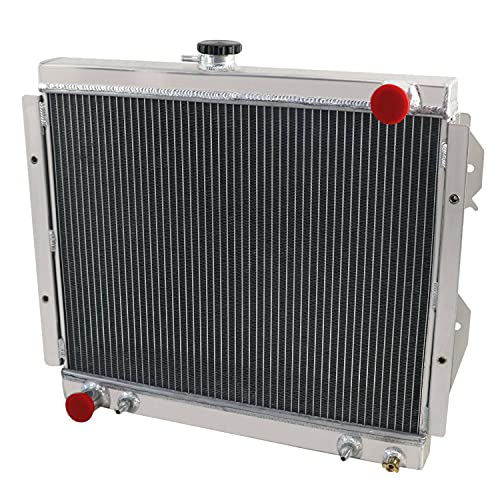 Aluminum Radiator for 1984-1995 Toyota 4Runner Pickup Base Sr5 2.4l L4, 3 Row Core Radiator Shroud 14" Fan Relay