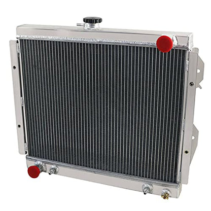 Aluminum Radiator for 1984-1995 Toyota 4Runner Pickup Base Sr5 2.4l L4, 3 Row Core Radiator Shroud 14" Fan Relay