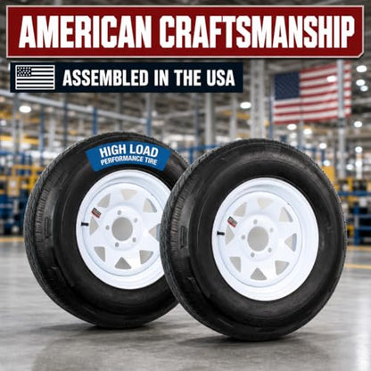 eCustomrim 2-Pack Radial Trailer Tire Rim Assembly ST205/75R14 5 Lug Load D