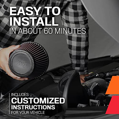 K&N Cold Air Intake System: High-Flow Air Filter, Increase Performance & Acceleration: Compatible with 2012-2015 Honda: Civic, 69-1020TS