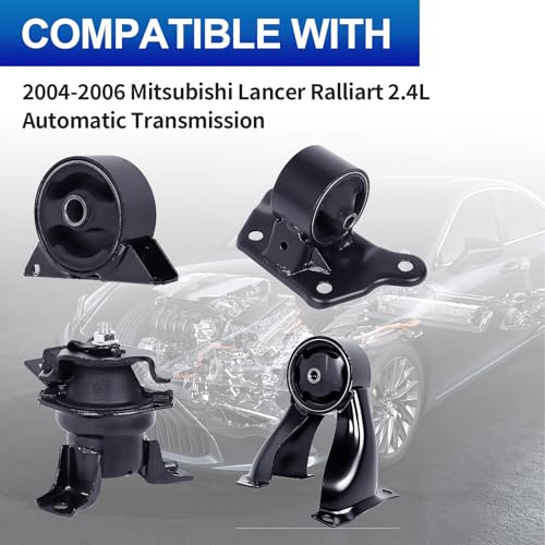 4PCS Engine Mount Set for 2004-2006 Lancer Ralliart 2.4L Auto - size: 2004-2006 Mitsubishi Lancer Ralliart