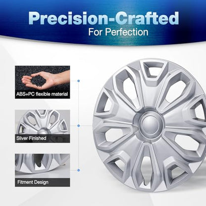 Hubcap Wheel Covers for 2015-2026 Ford Transit 150 250 350 350HD Sliver - color: 4 pcs Silver