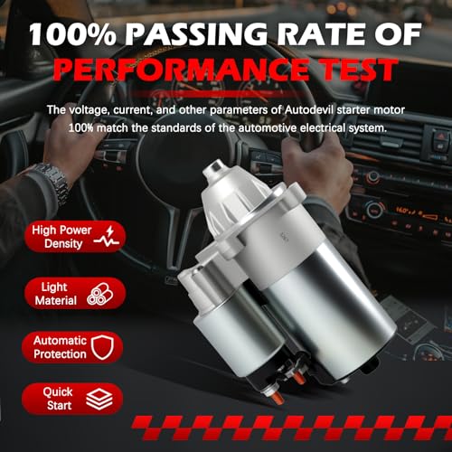 Starter 3267 Fit for F-Series Pickups 1997-1998 for E-Series 1997-2013 4.6L 5.4L, for Crown-Victoria for Grand Marquis 1992-2011 4.6L，for Mustang/Expedition/Navigator Engine Start Motor