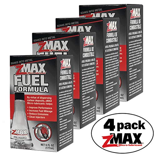zMAX 58-106 - Fuel Formula - Easy to Use - Fuel Treatment Reduces Carbon Build-Up & Lubricates Metal Extending Life of Vehicle - Runs Efficiently Improving Gas or Diesel Mileage - 6 oz. - 4 Pack - size: 4pk