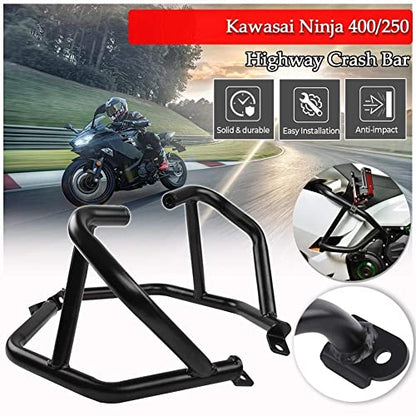 Motorcycle Ninja400 Ninja250 Highway Stunt Cage Crash Bar Engine Guard Side Frame Falling Protector Bumper for Ka.wasaki Ninja 400 250 Ninja-400 Ninja-250 2018 2019 2020 2021 2022 2023 Parts