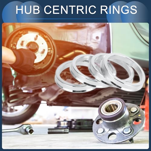 Hub Centric Rings, 56.6mm ID to 67.1mm OD Vehicle Wheel Hubrings Aluminum Alloy, 4 Pcs - size: 56.6mm to 67.1mm