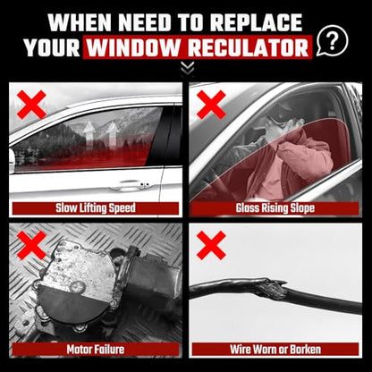 748-524 Front Left Driver Side Power Window Regulator with Motor (6 Pins) - size: Front Left, style: 748-524