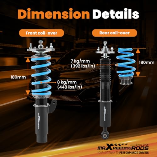 maXpeedingrods T6 Upgraded Coilover for BMW E46 1998-2007 - color: Blue
