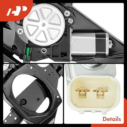 A-Premium Front Driver Side Power Window Regulator with Motor (2-Pin) - style: Front Driver