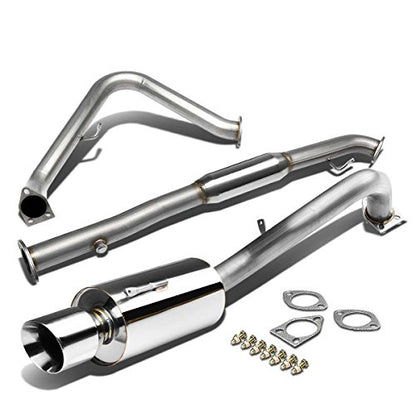 Auto Dynasty 4" Rolled Catback Exhaust System For 00-05 Mitsubishi Eclipse - color: Rolled Tip