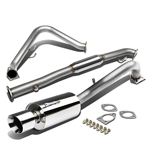 Auto Dynasty 4" Rolled Catback Exhaust System For 00-05 Mitsubishi Eclipse - color: Rolled Tip