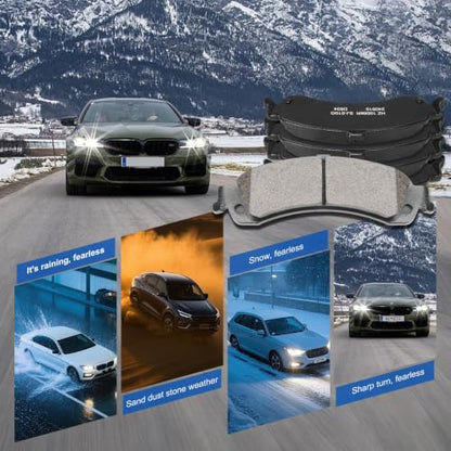 Ceramic Rear Rear Brake Pads Kit for GMC Sierra 1500 2001-2006 - size: D834