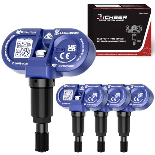 Richeer 4 PCS Upgraded Bluetooth TPMS Sensor for 2020-2025 Model 3,Y,S,X - color: Black, size: 4 PCS